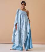 Bustier + Gharara + One Side Drape