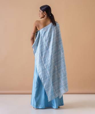 Bustier + Gharara + One Side Drape 3