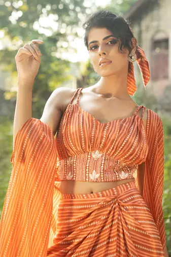 Bustier + Drape Skirt + Kimono