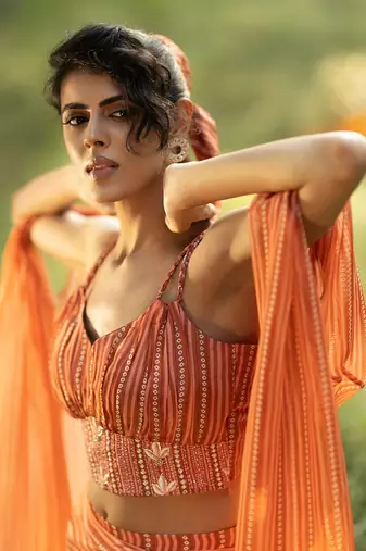 Bustier + Drape Skirt + Kimono