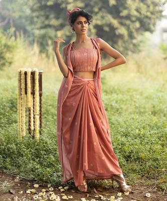 Bustier + Drape Skirt + Kimono 1