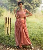 Bustier + Drape Skirt + Kimono