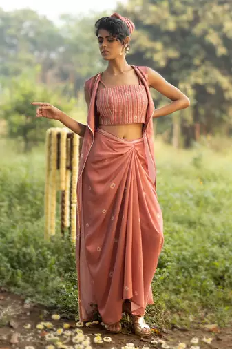 Bustier + Drape Skirt + Kimono