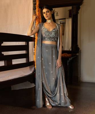 Bustier + Drape Skirt + Kimono 1