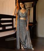 Bustier + Drape Skirt + Kimono