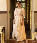 Cowl Dress + Kimono + Belt