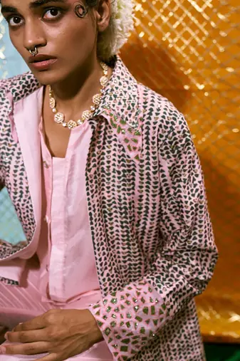 Top + Pants + Short Kurta