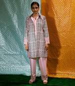 Top + Pants + Short Kurta