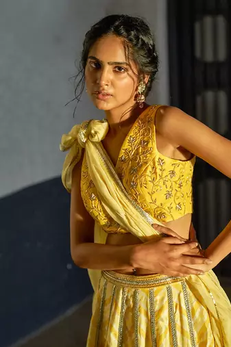Bustier + Skirt + Dupatta
