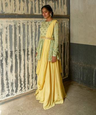 Peplum + Drape Skirt + Belt 1