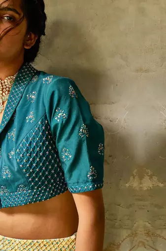 Bralet + Gharara + Short Kurta