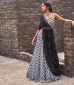 Bustier + Skirt + Dupatta + Belt