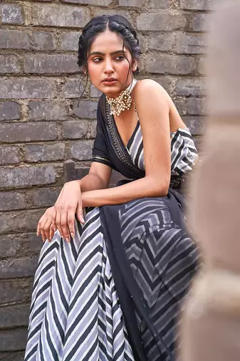 Bustier + Skirt + Dupatta + Belt