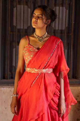 Bustier + Drape Skirt + Belt