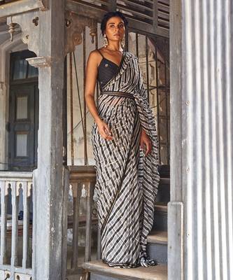 Bustier + Saree + Belt 1