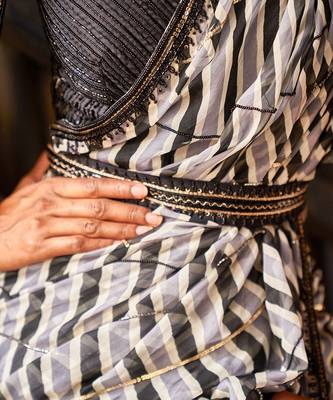 Bustier + Saree + Belt 4