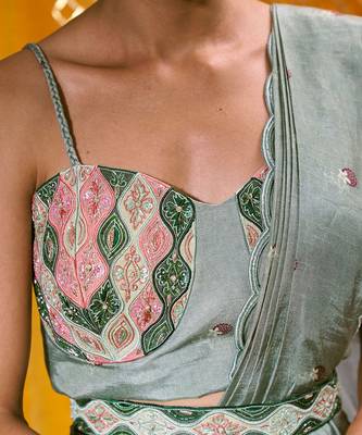 Bustier + Pant Saree 2