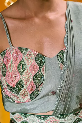 Bustier + Pant Saree