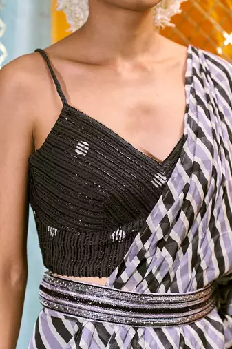 Bustier + Fish Cut Saree
