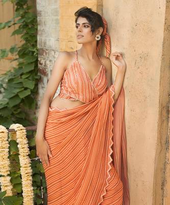 Bustier + Saree 3