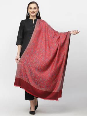 Paisan Wine & Multi Self Design Modal Stole 1