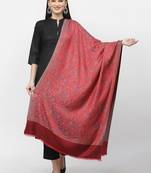 Paisan Wine & Multi Self Design Modal Stole