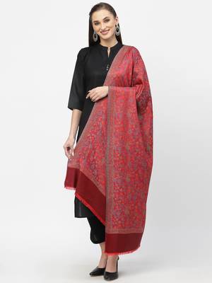 Paisan Wine & Multi Self Design Modal Stole 2