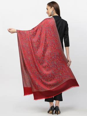 Paisan Wine & Multi Self Design Modal Stole 3