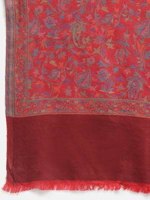 Paisan Wine & Multi Self Design Modal Stole 5