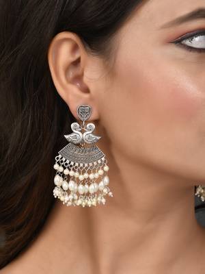 White pearl earrings 1