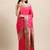 Pink woven pure paithani silk saree with blouse