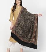 Paisan Black & Multi Self Design Modal Stole