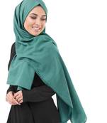 Green plain cotton hijab