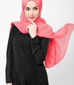 Pink plain cotton hijab