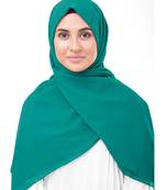 Green plain cotton hijab