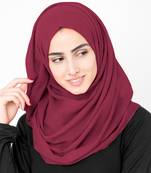 Red plain cotton hijab