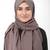Brown plain cotton hijab