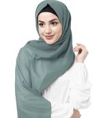 Green plain georgette hijab