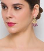 Golden pink brass Earrings