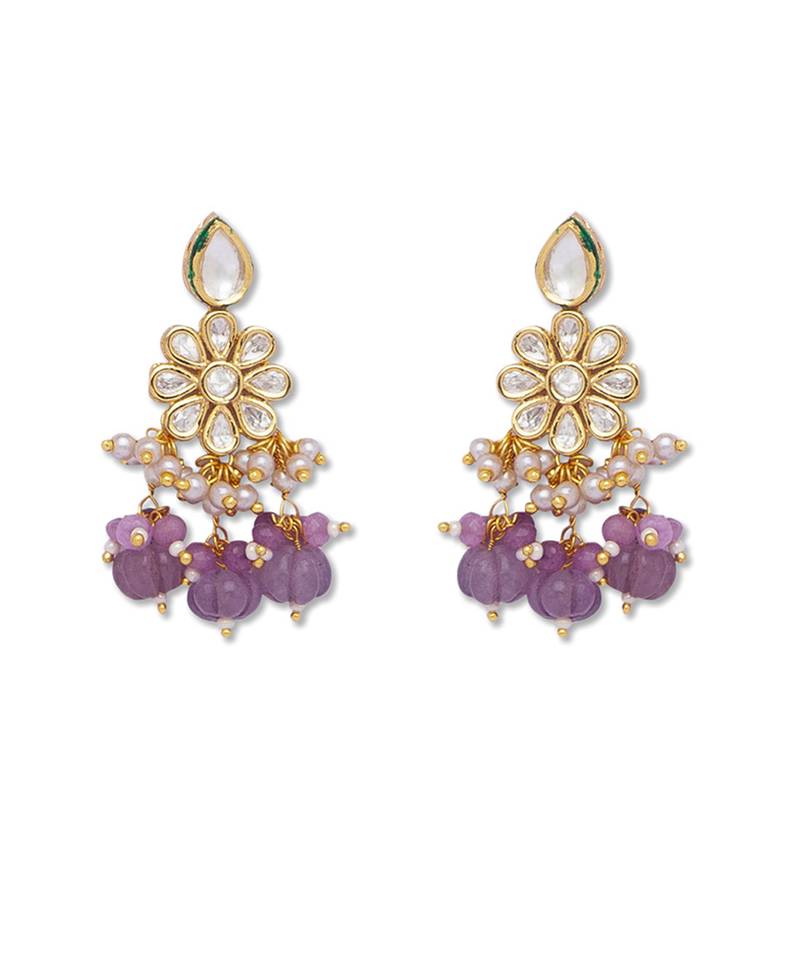 Golden pink brass Earrings