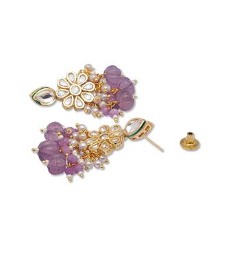 Golden pink brass Earrings 3