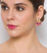 Golden white brass Earrings