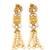 AARNAA White Color Trendy Kundan Gold Plated Wedding Jewellery  Choker Necklace Set for Women