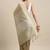 Cream plain raw silk saree with blouse