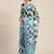 Blue printed linen saree with blouse