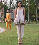 Peplum Kurta And Tulip Pant Set