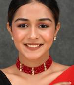 Red crystal necklace-sets