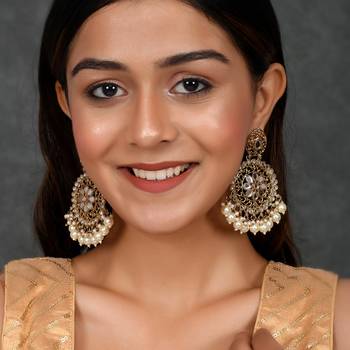 White pearl earrings 1