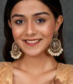 White pearl earrings