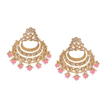 Pink pearl earrings 3